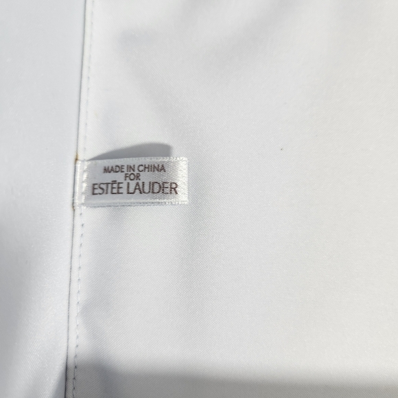 Estee Lauder Cosmetic Case With Brush Holder Like New Lucite Handle Bowler Bag - Picture 3 of 14